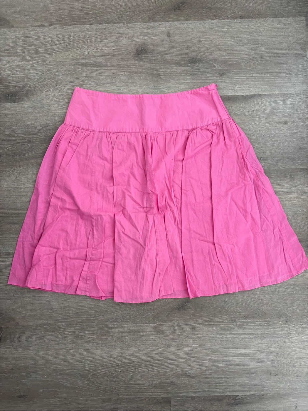 INC International Concepts Bright Pink Pleated Midi Cotton Skirt